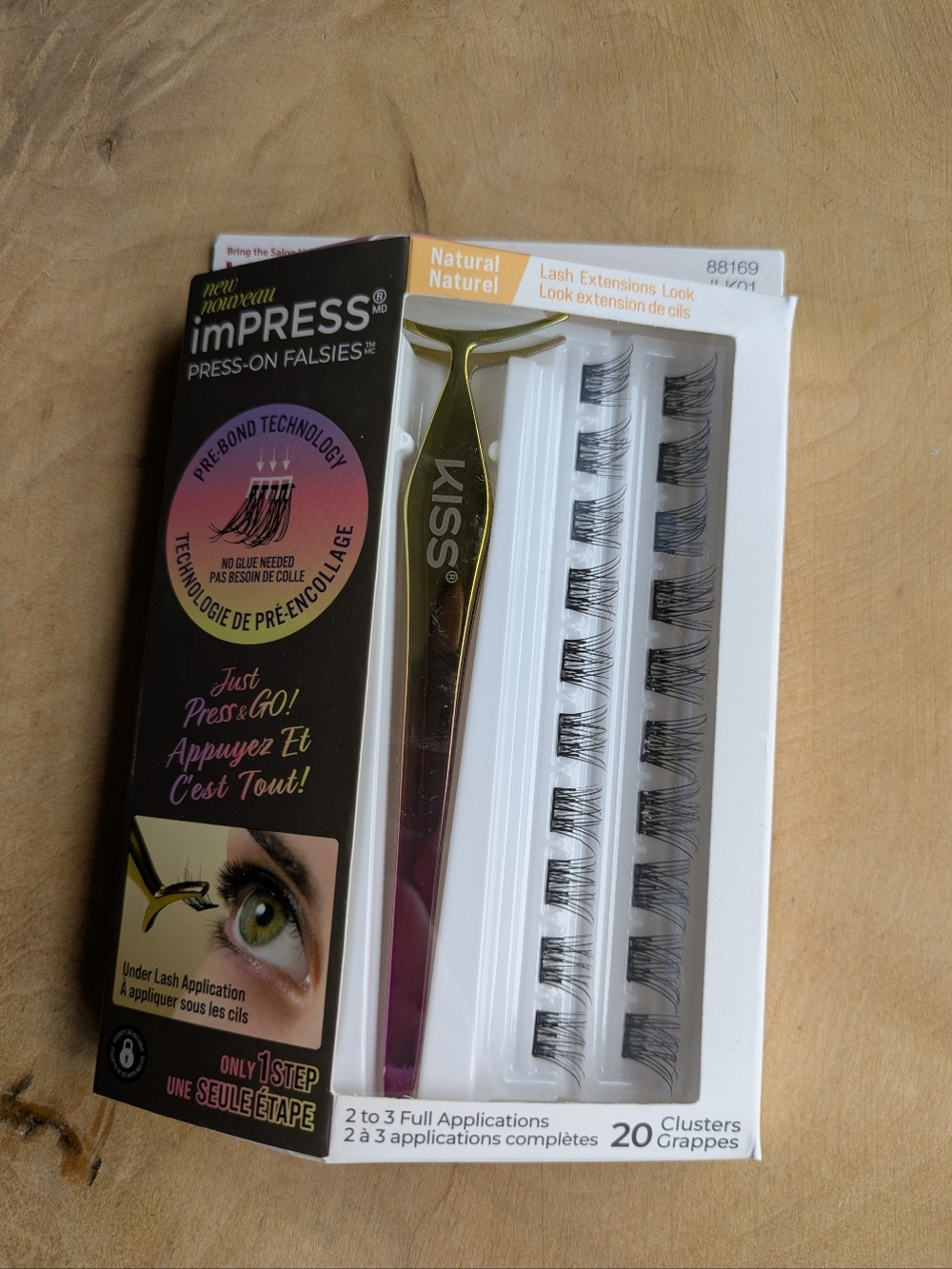 Kiss imPRESS Press-On Falsies Clusters in Black